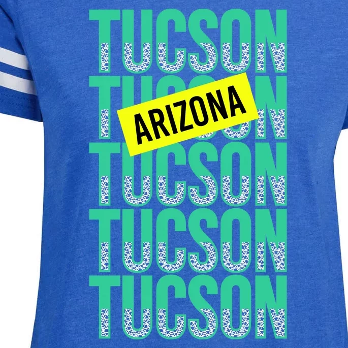 Tucson Arizona Repeat Logo Enza Ladies Jersey Football T-Shirt