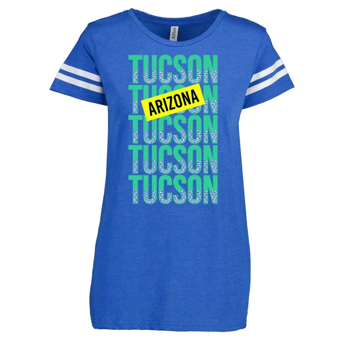 Tucson Arizona Repeat Logo Enza Ladies Jersey Football T-Shirt