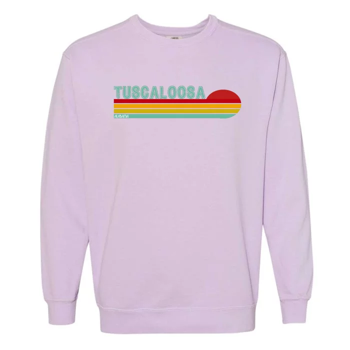 Tuscaloosa Alabama Retro Sunset Garment-Dyed Sweatshirt