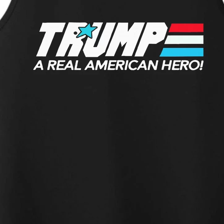 Trump A Real American Hero Performance Tank