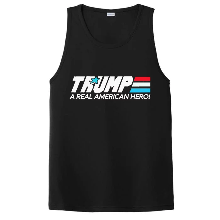 Trump A Real American Hero Performance Tank