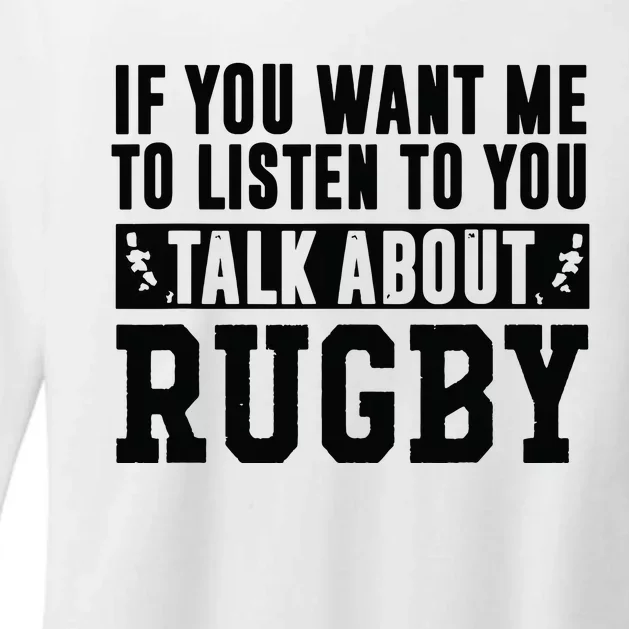 Talk About Rugby Rugby Gift Rugby Player Rugby Coach Gift Womens CVC Long Sleeve Shirt