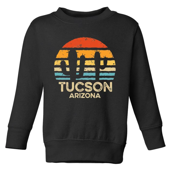 Tucson Arizona Retro Sunset Toddler Sweatshirt