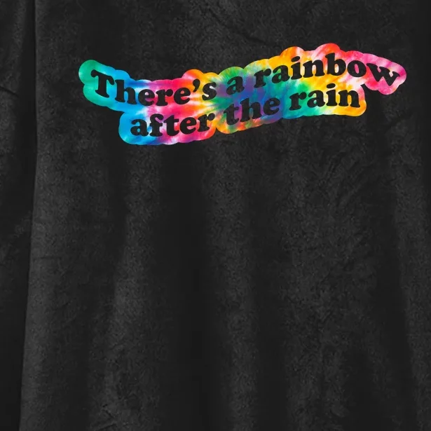 There's A Rainbow After The Rain Mental Health Awareness Hooded Wearable Blanket