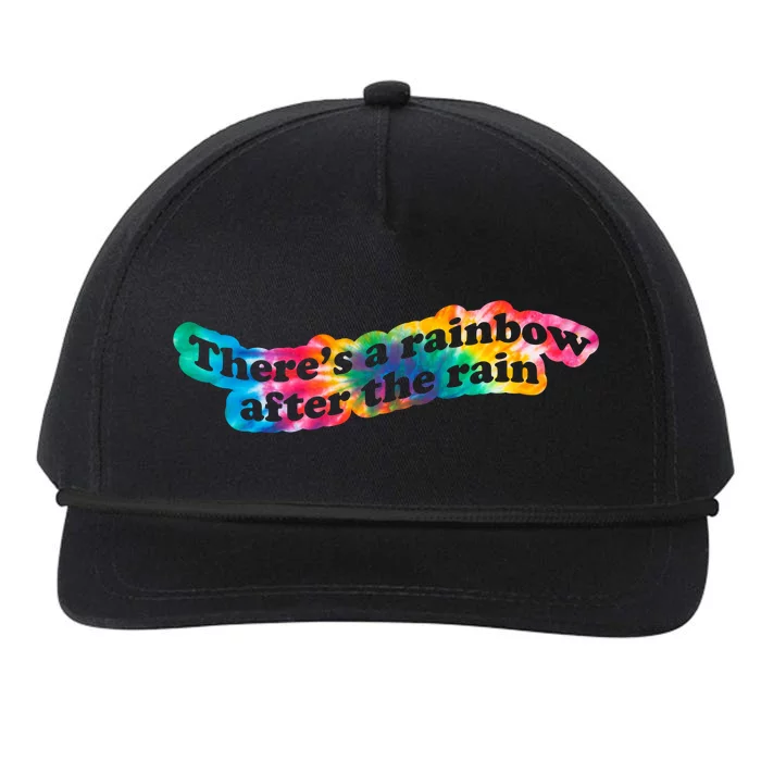 There's A Rainbow After The Rain Mental Health Awareness Snapback Five-Panel Rope Hat