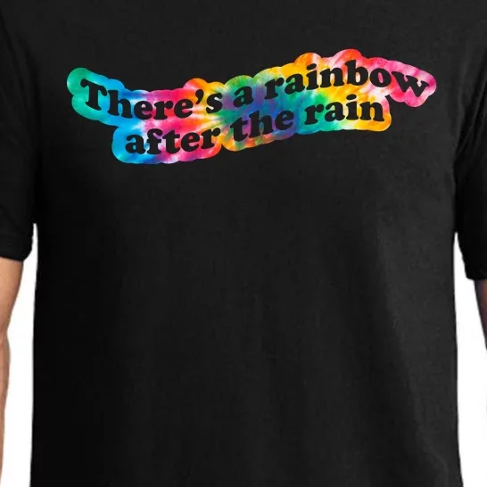 There's A Rainbow After The Rain Mental Health Awareness Pajama Set