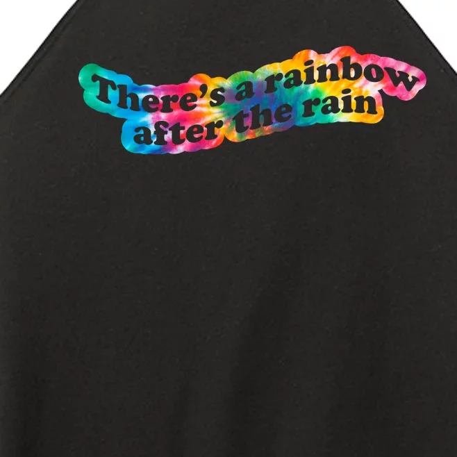 There's A Rainbow After The Rain Mental Health Awareness Women’s Perfect Tri Rocker Tank