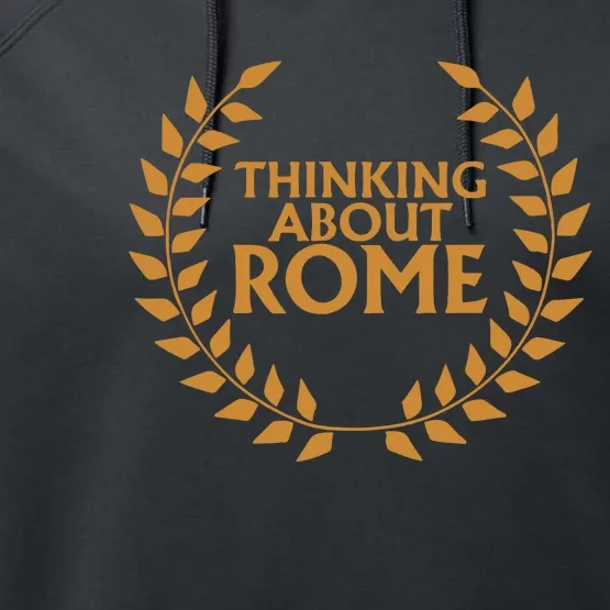 Thinking About Rome Performance Fleece Hoodie