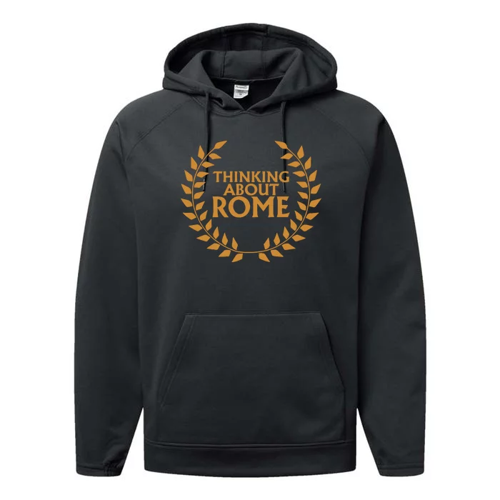 Thinking About Rome Performance Fleece Hoodie