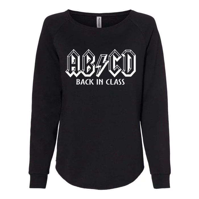 Teacher Abcd Rocks Back To School Back In Class Abcd Womens California Wash Sweatshirt