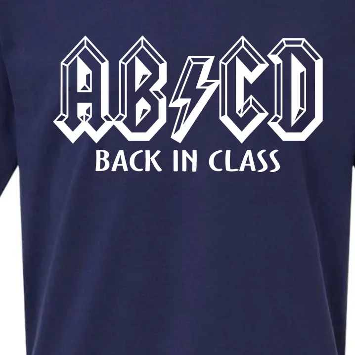 Teacher Abcd Rocks Back To School Back In Class Abcd Sueded Cloud Jersey T-Shirt