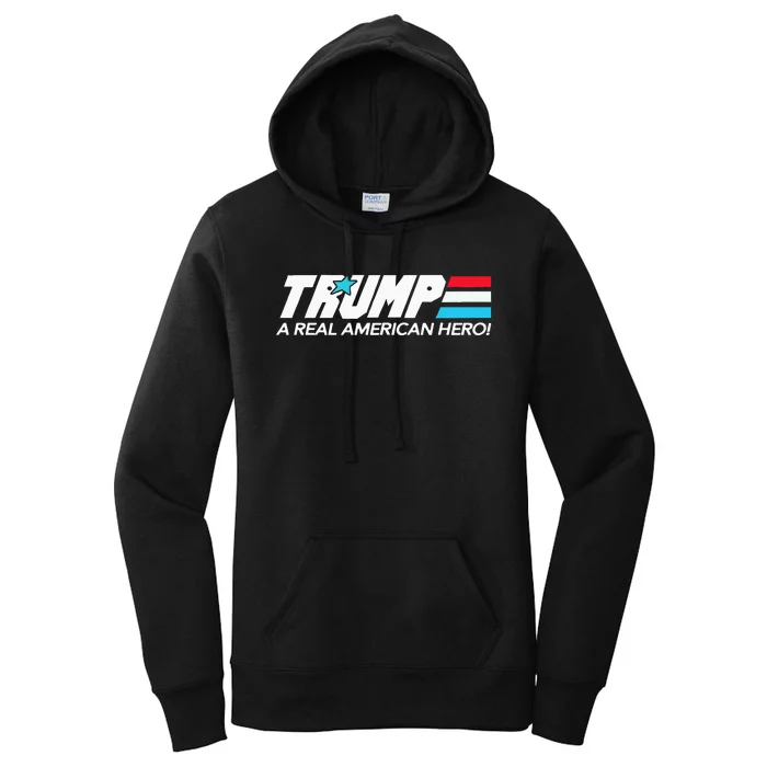 Trump A Real American Hero Women's Pullover Hoodie