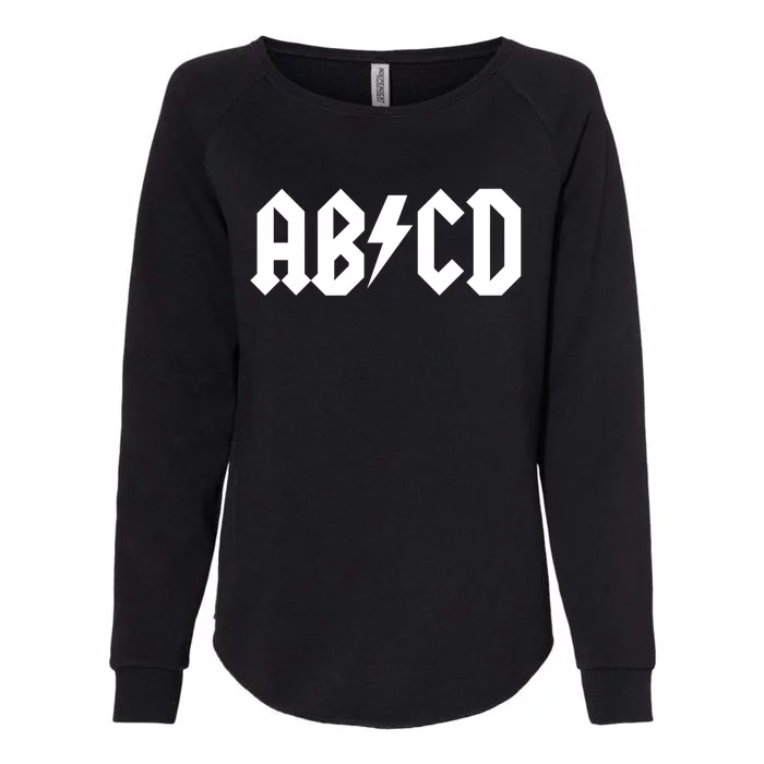 Teachers Abcd Rock Graphic Back To School Gift Womens California Wash Sweatshirt