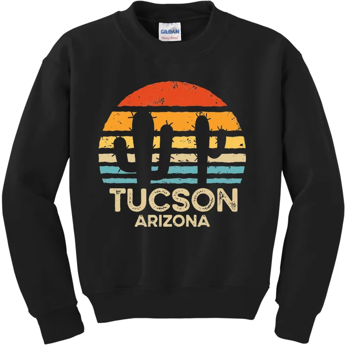 Tucson Arizona Retro Sunset Kids Sweatshirt