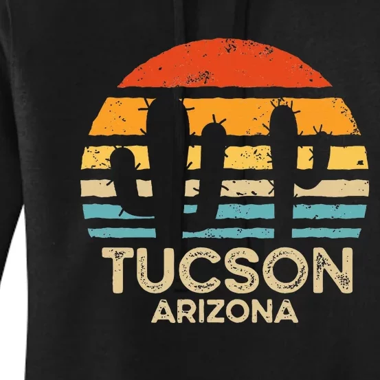 Tucson Arizona Retro Sunset Women's Pullover Hoodie