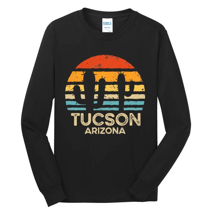 Tucson Arizona Retro Sunset Tall Long Sleeve T-Shirt