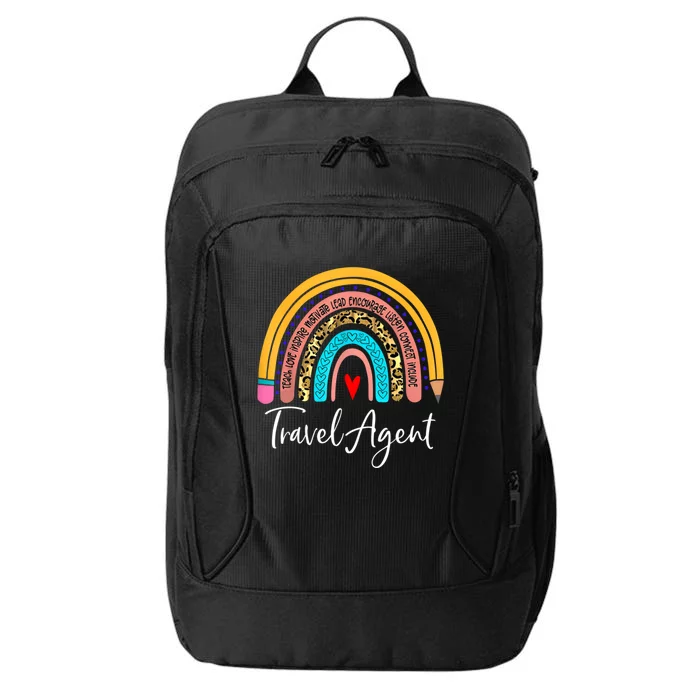 Travel Agent Rainbow Leopard Travel And Tourism Gift City Backpack