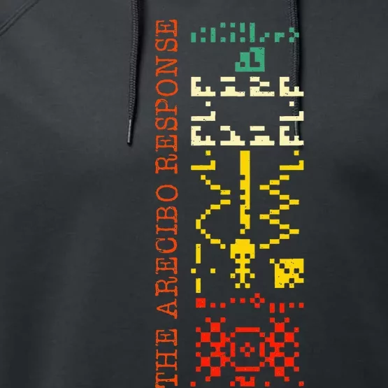 The Arecibo Response Chilbolton Crop Circle Alien Reply Performance Fleece Hoodie