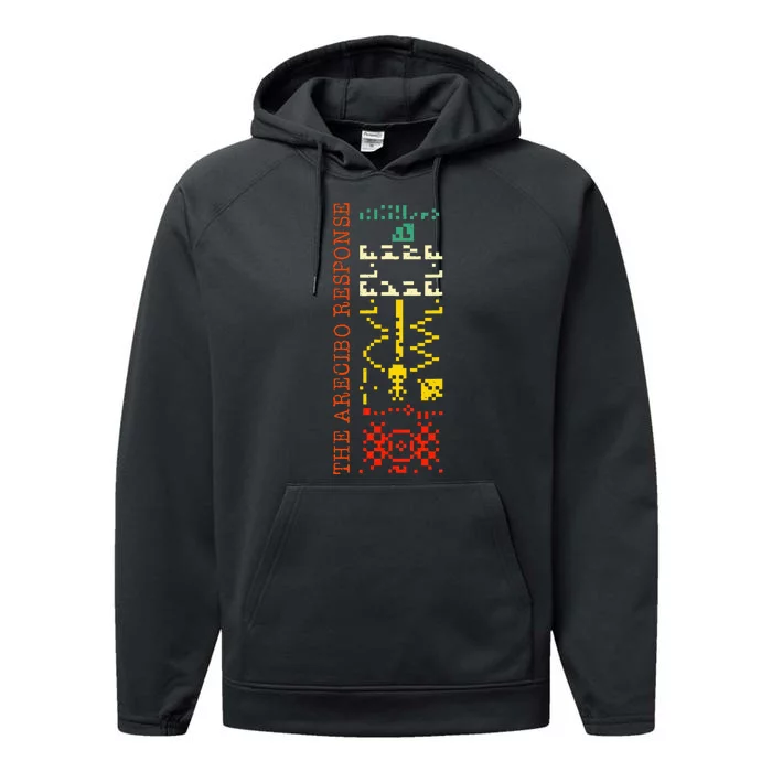 The Arecibo Response Chilbolton Crop Circle Alien Reply Performance Fleece Hoodie