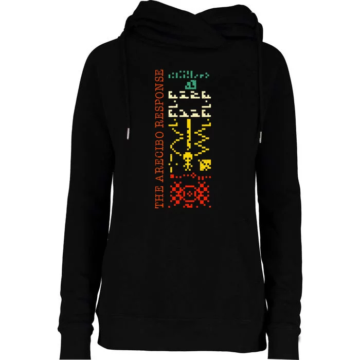 The Arecibo Response Chilbolton Crop Circle Alien Reply Womens Funnel Neck Pullover Hood