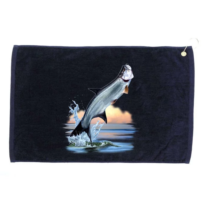 Tarpon Leap Grommeted Golf Towel