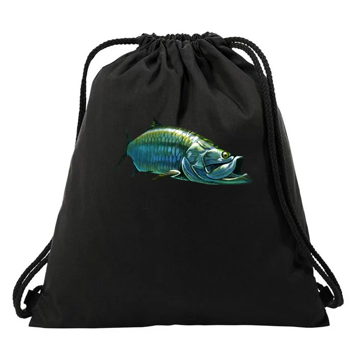 Tarpon Swimming Drawstring Bag