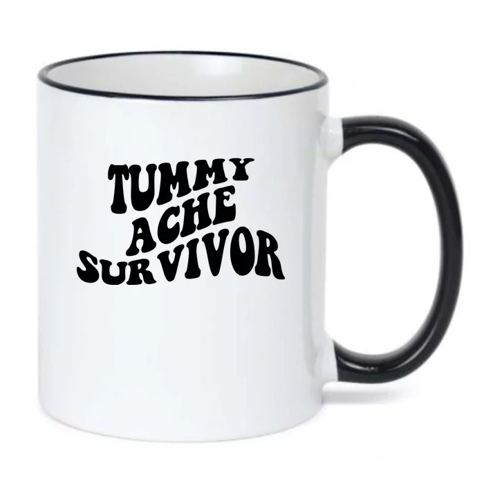 Tummy Ache Survivor Retro Black Color Changing Mug