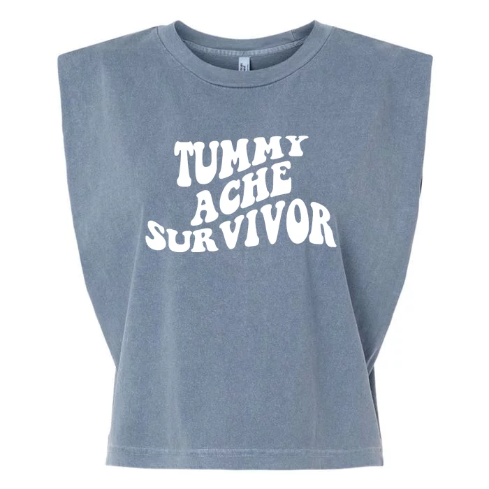 Tummy Ache Survivor Retro Garment-Dyed Women's Muscle Tee