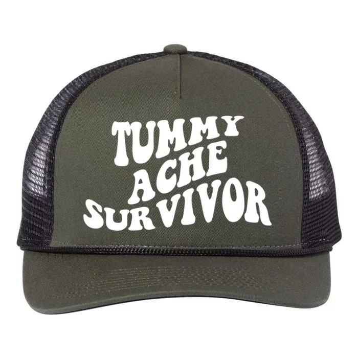 Tummy Ache Survivor Retro Retro Rope Trucker Hat Cap