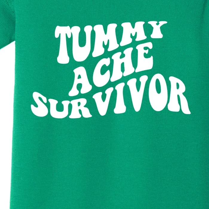 Tummy Ache Survivor Retro Baby Bodysuit