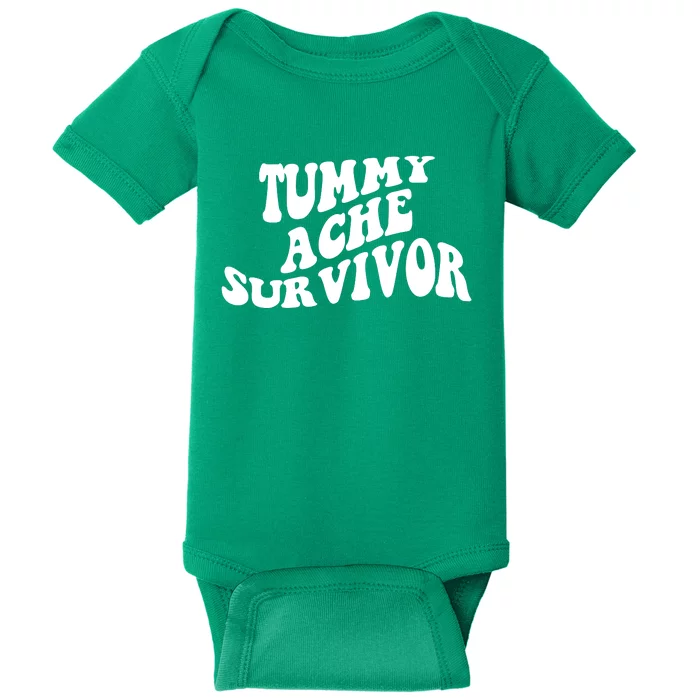 Tummy Ache Survivor Retro Baby Bodysuit