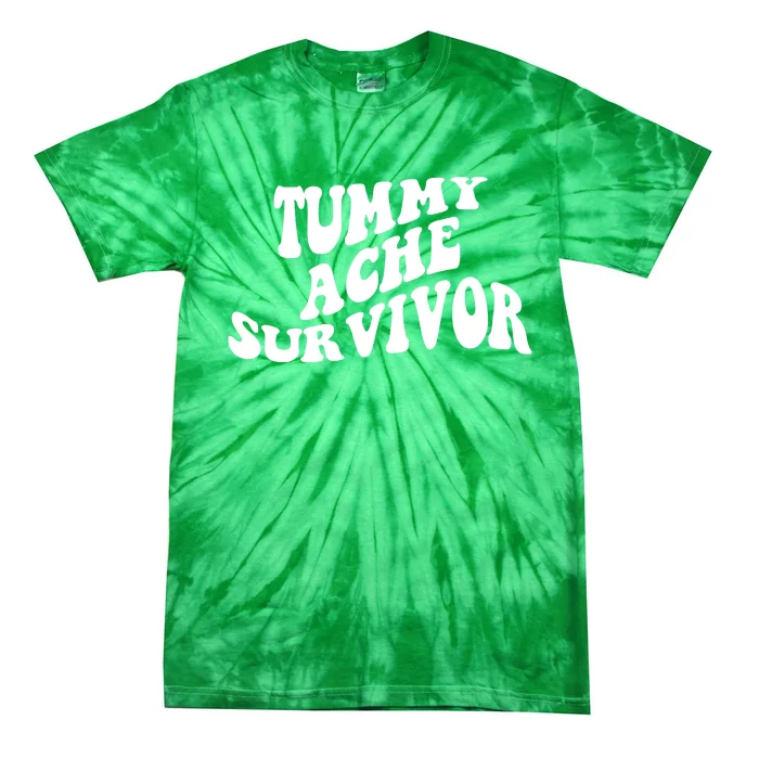 Tummy Ache Survivor Retro Tie-Dye T-Shirt