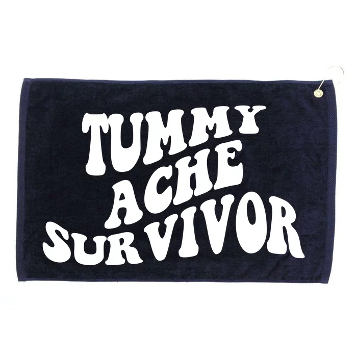 Tummy Ache Survivor Retro Grommeted Golf Towel