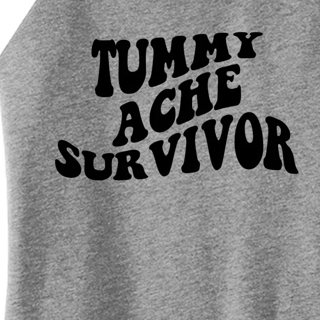 Tummy Ache Survivor Retro Women’s Perfect Tri Rocker Tank