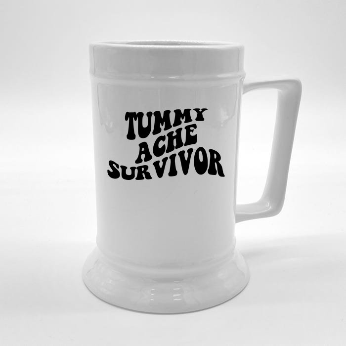 Tummy Ache Survivor Retro Front & Back Beer Stein