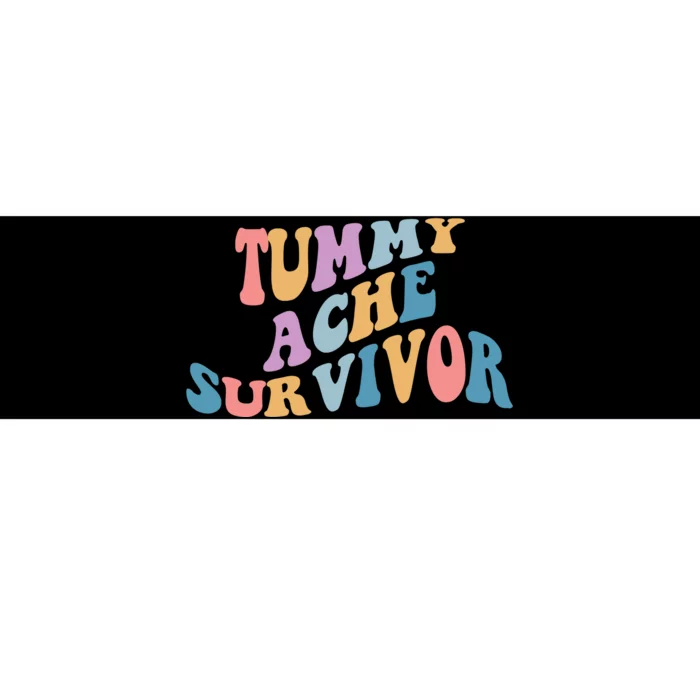 Tummy Ache Survivor Colorful Retro Bumper Sticker