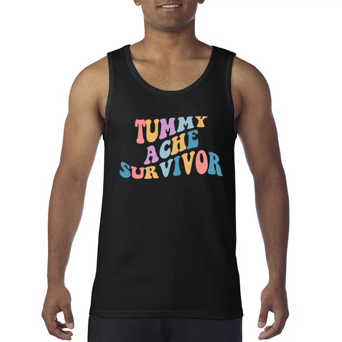 Tummy Ache Survivor Colorful Retro Tank Top