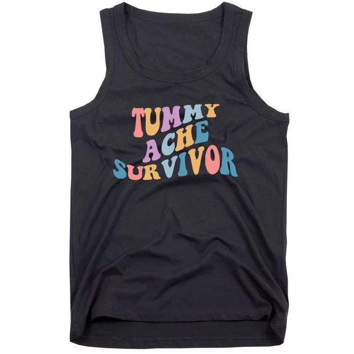 Tummy Ache Survivor Colorful Retro Tank Top