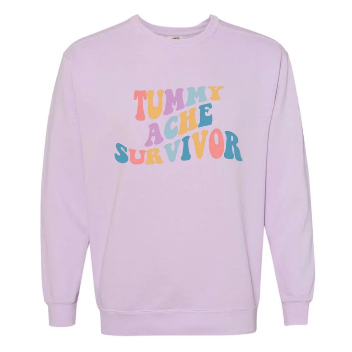 Tummy Ache Survivor Colorful Retro Garment-Dyed Sweatshirt