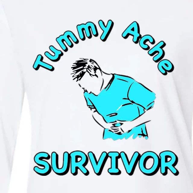 Tummy Ache Survivor Womens Cotton Relaxed Long Sleeve T-Shirt