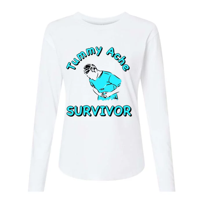 Tummy Ache Survivor Womens Cotton Relaxed Long Sleeve T-Shirt