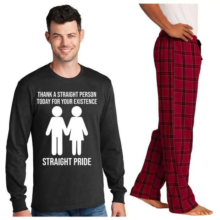 Thank A Straight Person Today For Your Existence Straight Long Sleeve Pajama Set