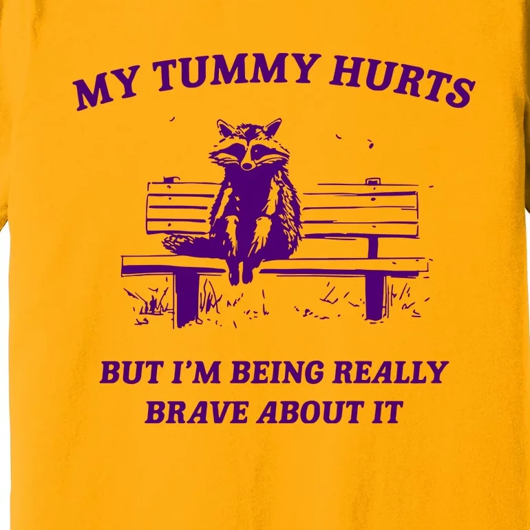 Tummy Ache Survivor Retro 90s Premium T-Shirt