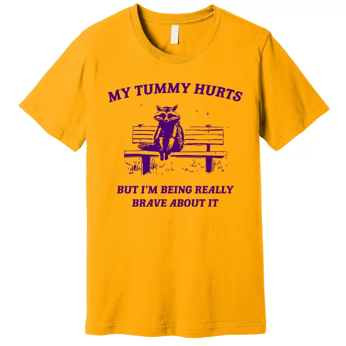 Tummy Ache Survivor Retro 90s Premium T-Shirt