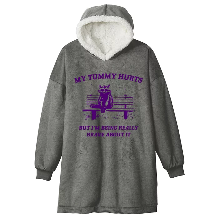 Tummy Ache Survivor Retro 90s Hooded Wearable Blanket