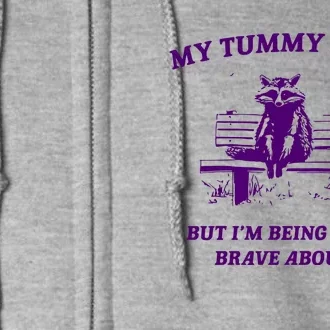 Tummy Ache Survivor Retro 90s Full Zip Hoodie