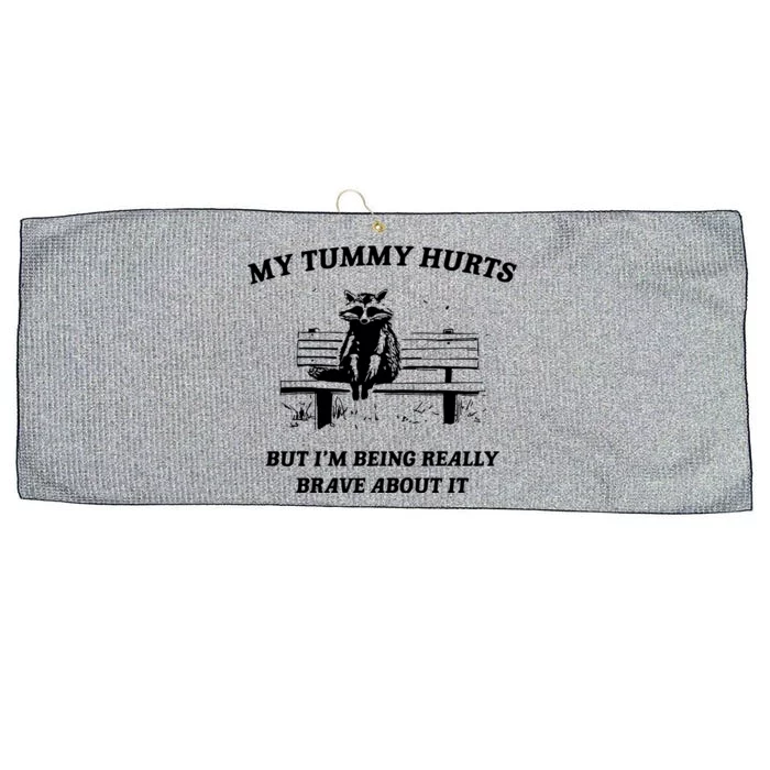 Tummy Ache Survivor Retro 90s Large Microfiber Waffle Golf Towel