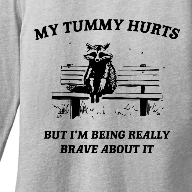 Tummy Ache Survivor Retro 90s Womens CVC Long Sleeve Shirt