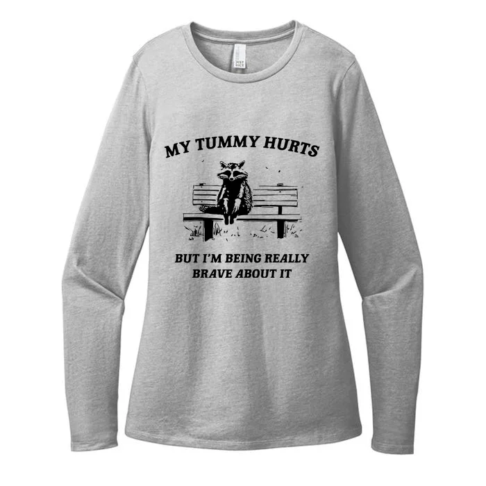 Tummy Ache Survivor Retro 90s Womens CVC Long Sleeve Shirt