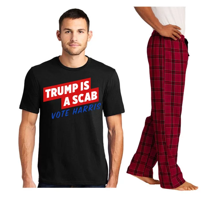 Trump A Scab Funny Vote Harris Uaw Pajama Set